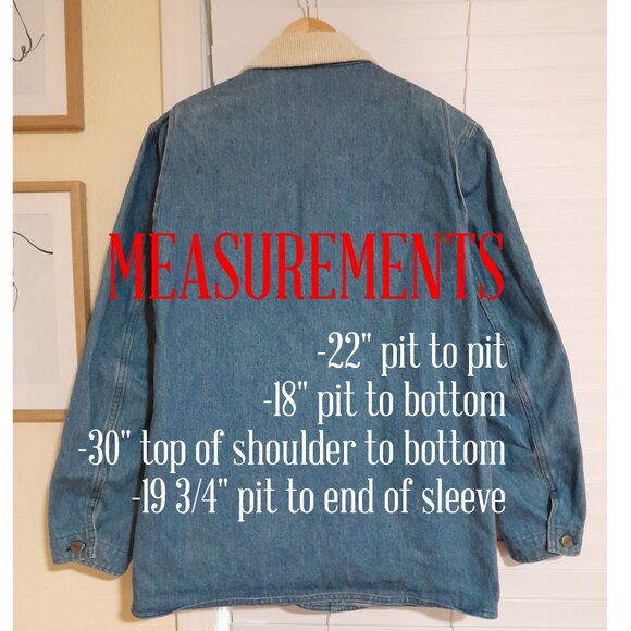 Vintage L.L Bean Light Blue Denim & Corduroy Barn Coat sz Medium - Picture 7 of 11